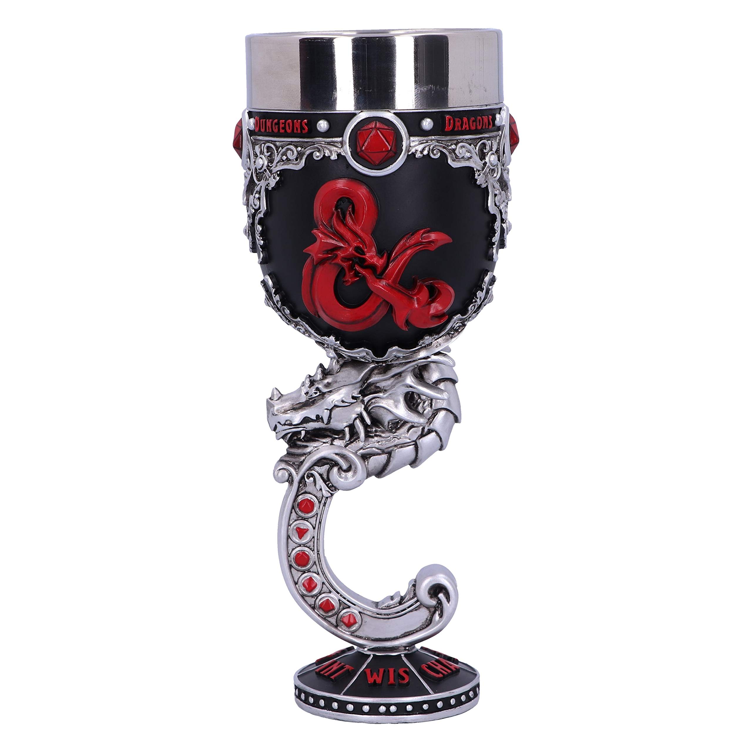 Nemesis Now Dungeons & Dragons Fantasy Rollenspiel Stanzform D20 Kelch, Kunstharz, Schwarz, 1.25 picometer