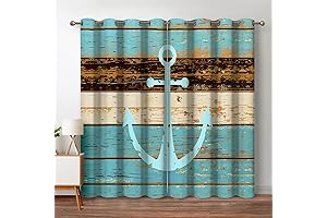 Jekeno Nautical Anchor Blackout Curtains: Enhance Your Abode with Coastal Charm