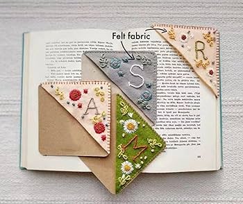 Amazon | ハンドメイド刺繍しおり、フェルト三角形ナショナル