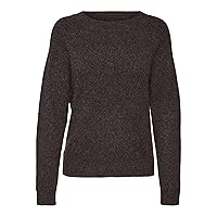 VERO MODA Vmdoffy LS O-Neck Blouse Ga Noos Maglione, Torta al Cioccolato