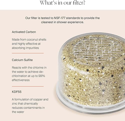 Miniatura 2 de Canopy Cabezal de ducha filtrado, de alta presión para agua dura, para eliminar impurezas para cuero cabelludo, piel y cabello más saludables,
