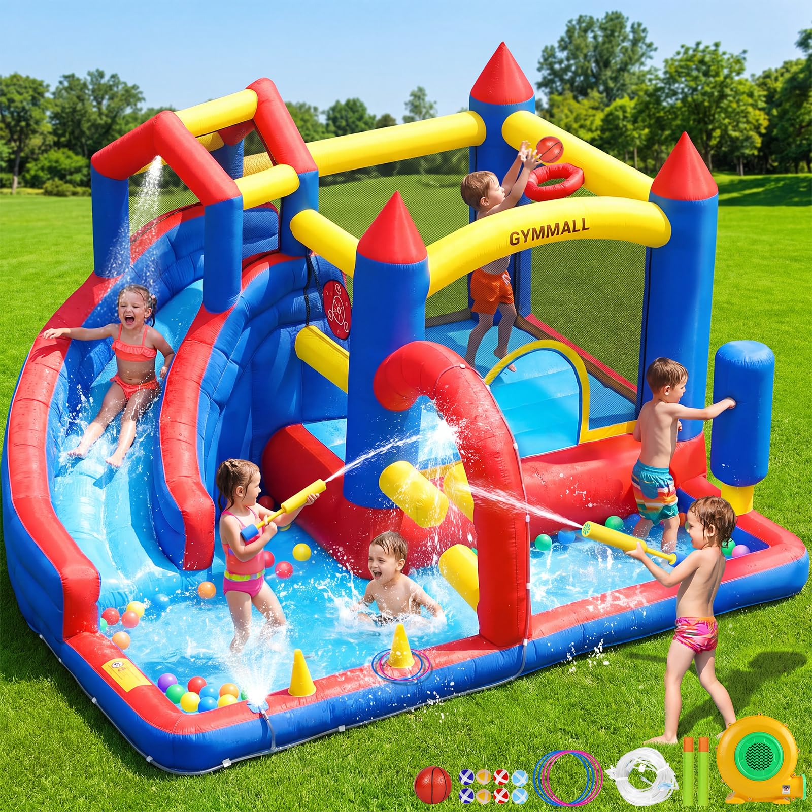 Photo 1 of GYMMALL Bounce House with Slide (12' x 12' x 6'9")