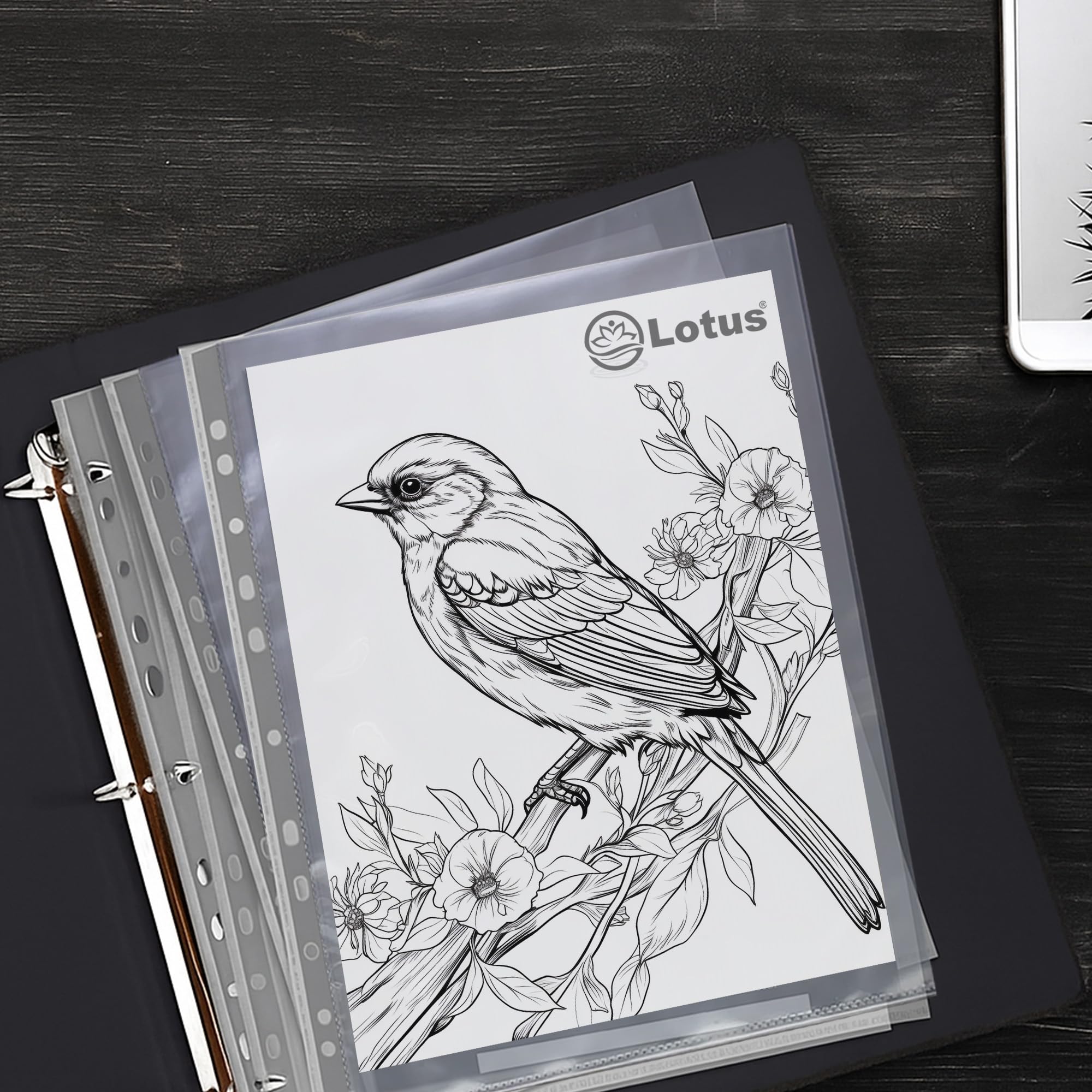 Lotus Punched Pocket A3 Portrait Strong Premier 90 Micron Transparent Poly Wallets Glass Clear Sheet Protector Sleeve - 78213 (Pack Of 10 X 1 - View #6