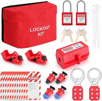 Lock Off Kit for Electricians, Electrical Circuit Breaker Lockout Tagout