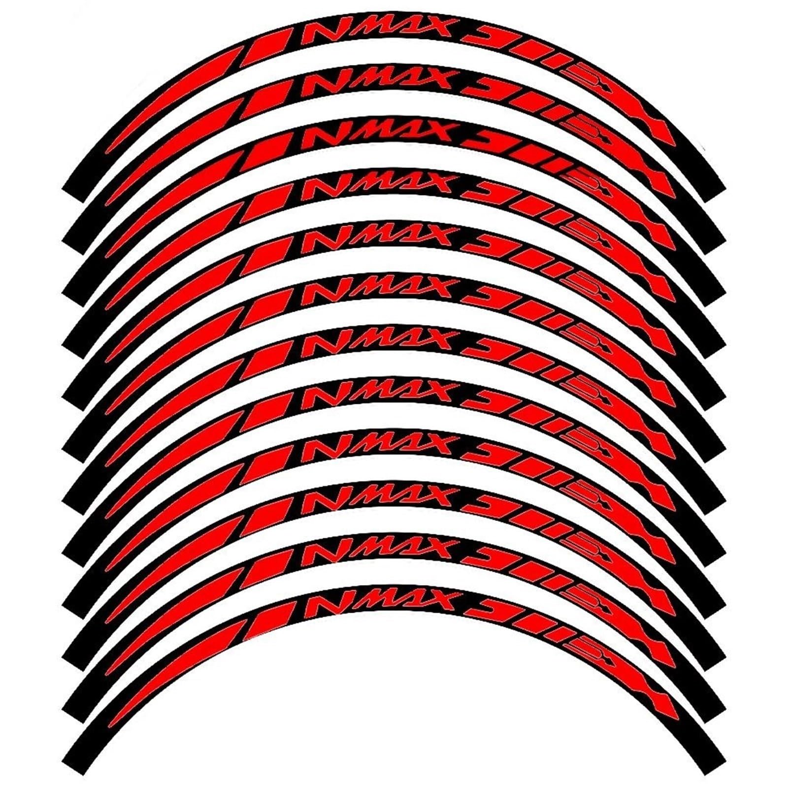 Motorcycle Reflective Rim Edge Stripes Wheel Stickers for Yamaha N MAX NMAX 155 Nmax155 Decorative(Color13)