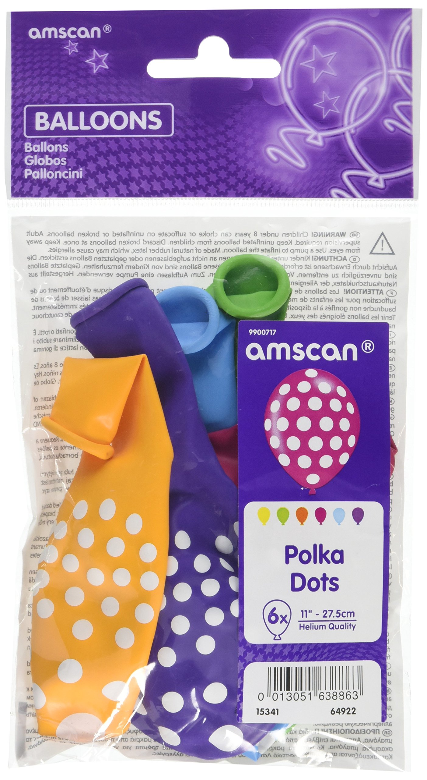 Polka Dot Latex Balloon Party Decoration - 6 Pcs.