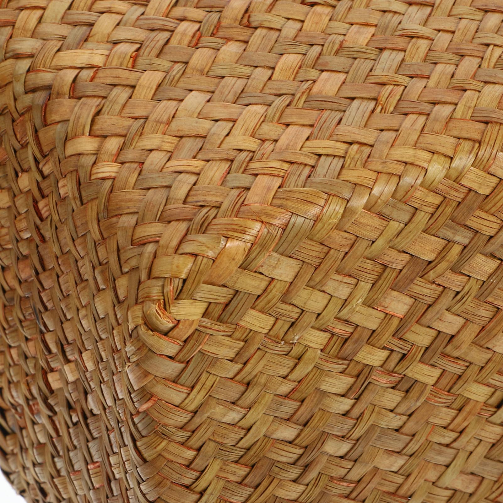 Scatola Portaoggetti Intrecciata in Paglia 3 Pezzi con Coperchio | Stile Naturale Rustico, Profumo Naturale, Soluzione Multifunzione per Ogni Stanza della Casa