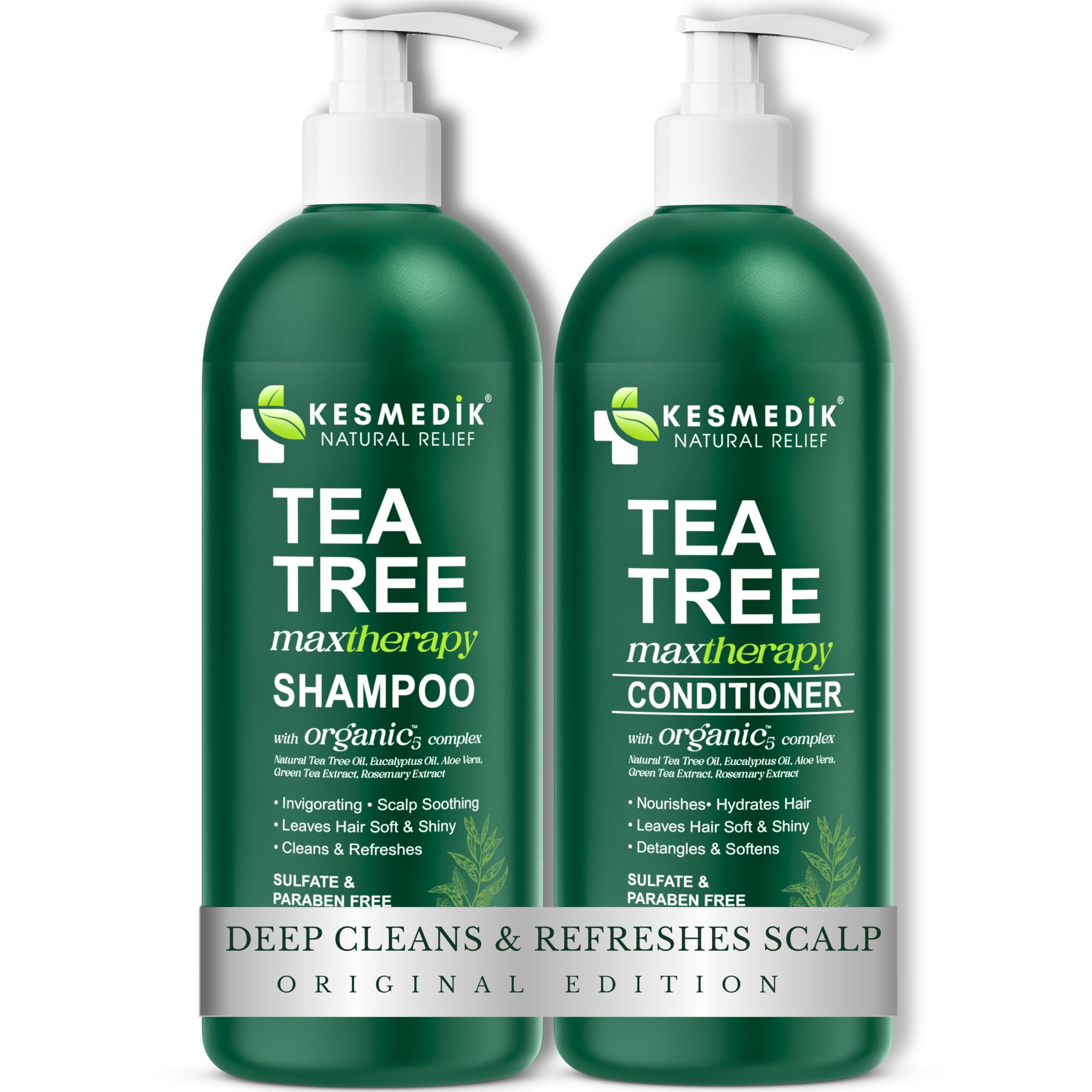 Amazon.com : KESMEDIK Tea Tree Oil Shampoo and Conditioner
