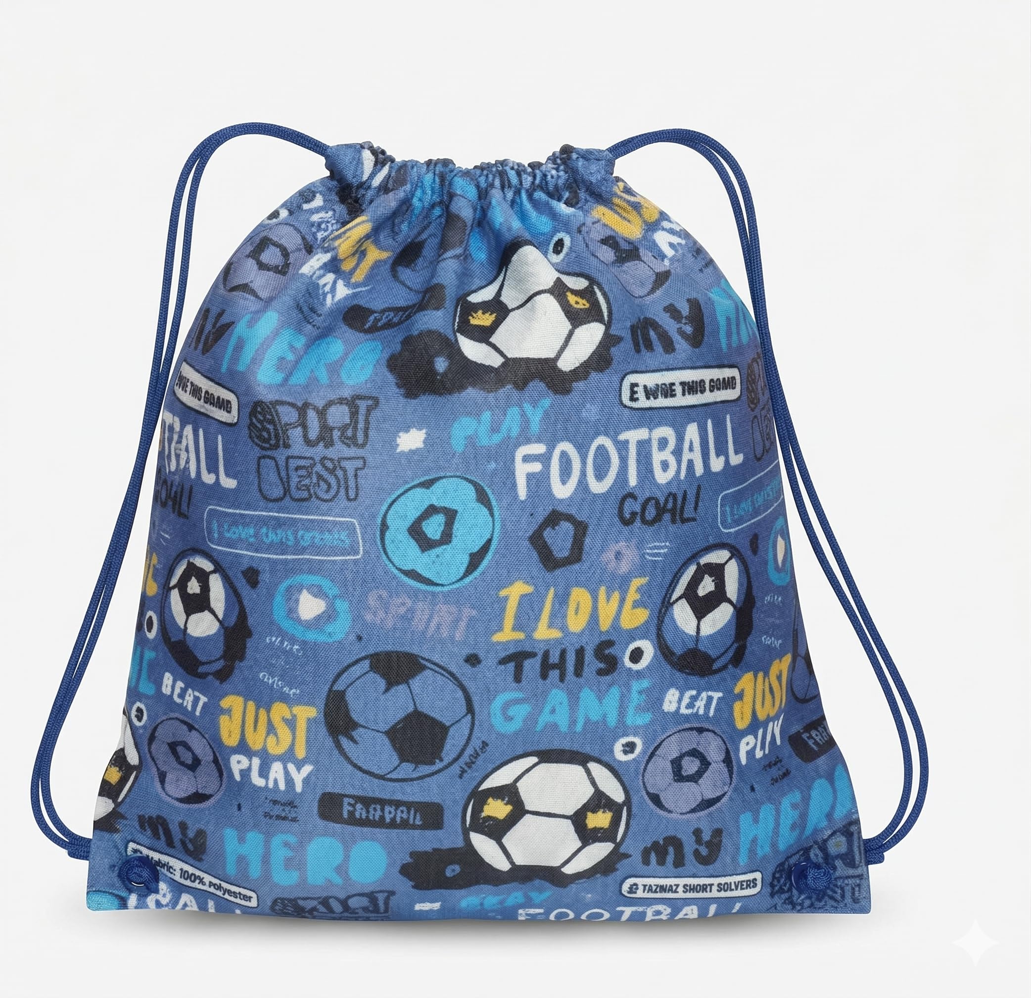 Demoda 10 Pack Football Theme Return Gift Party Supplies Favors Drawstring Bags for Kid's Birthday as Loot and Goodies Bags for Boys Girls Gifts Candy Snacks Storage Bag-image-47