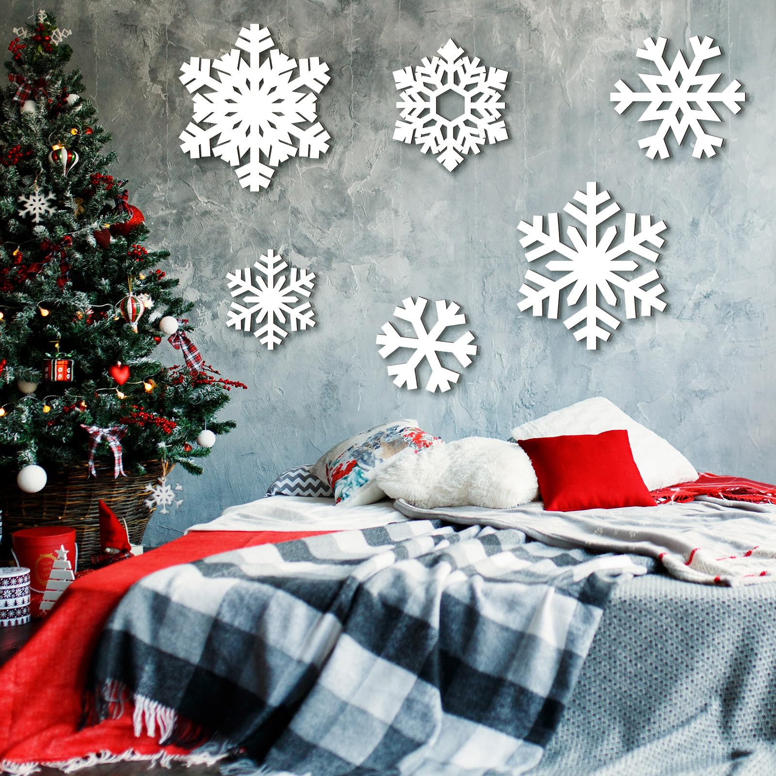 Plaque Murale Décorative à 3 Interrupteurs à Bascule En Forme De Flocon De Neige Pour Salle De Bain, Cuisine, Décoration D'intérieur