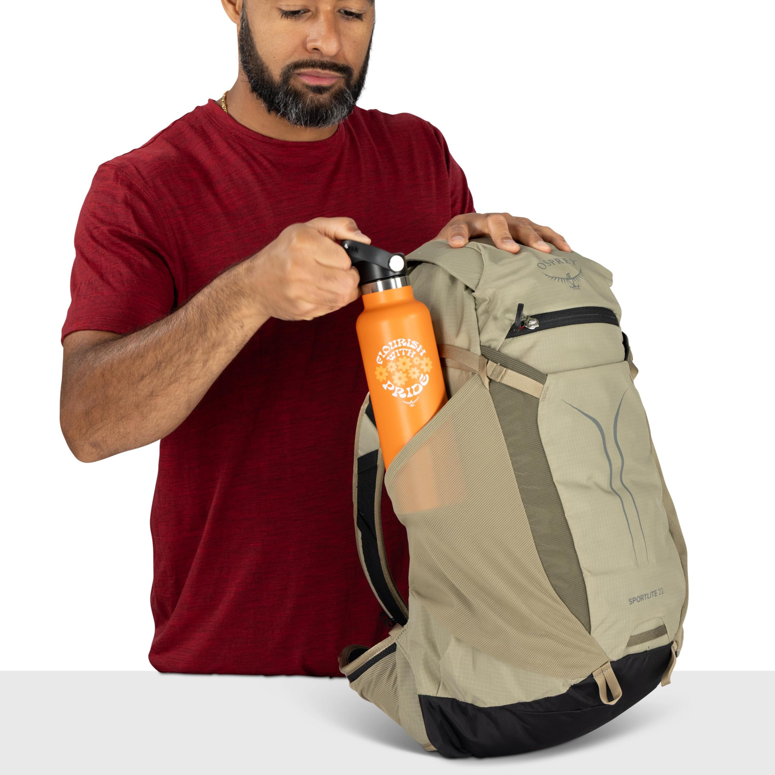 Osprey Sportlite Lekki plecak turystyczny 22 l, dla mężczyzn i kobiet, torba na co dzień, plecak podróżny, czarny kruk