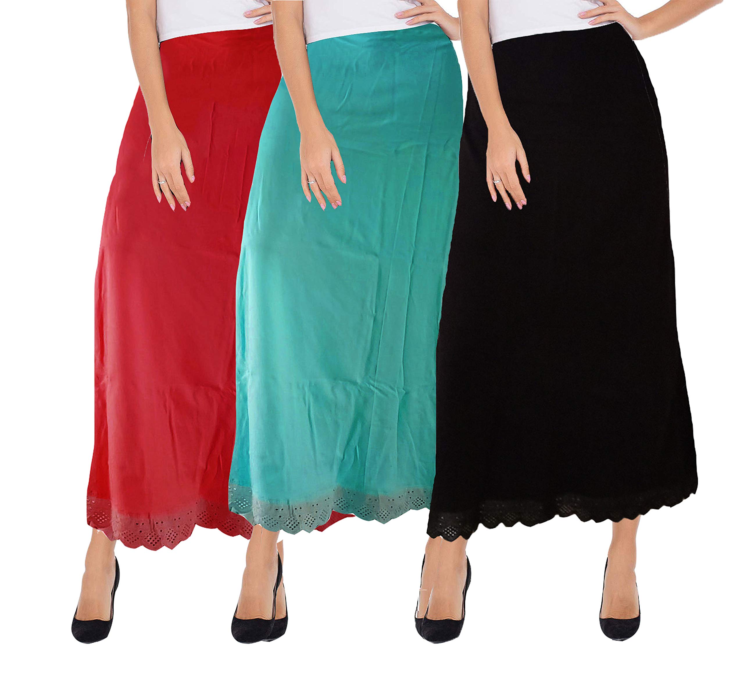 brand flex Women's Fine Knitted Sexy Inskirt Saree Petticoats with Lace (Free Size)-picture-20