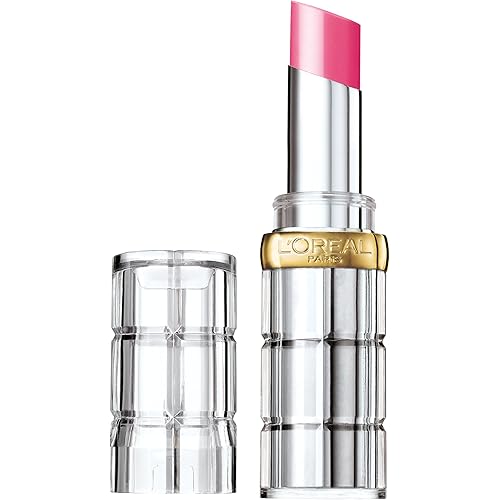 L'Oreal Paris Makeup Colour Riche Shine Lipstick, Glazed Pink, 0.1 oz.