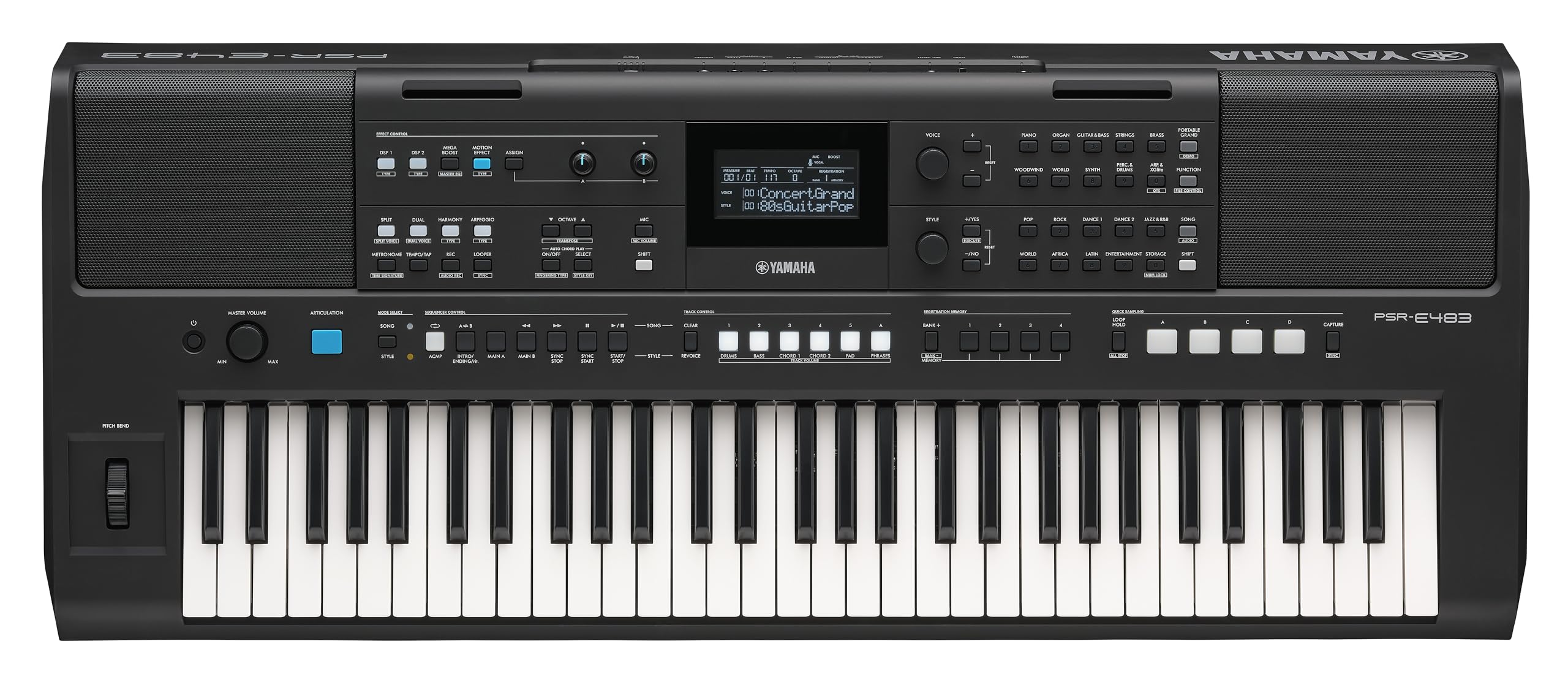 Amazon.co.jp: ヤマハ PSR-E483 61キータッチセンサーポータブル