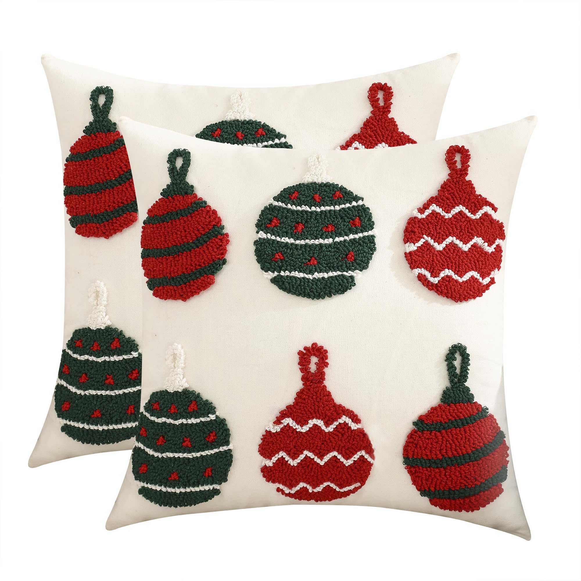 Coussin de Noël 45x45 cm lot de 2 pour décoration de salon chaleureuse