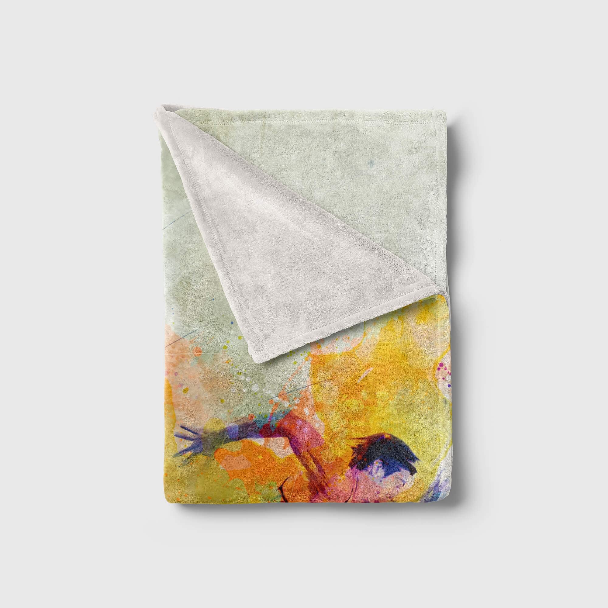 SplashArt Sport Handtuch Strandhandtuch Saunatuch Kuscheldecke Kunstvoll Running VI Sport Größe 180 x 130 cm (Tagesdecke - Sherpa Flies)