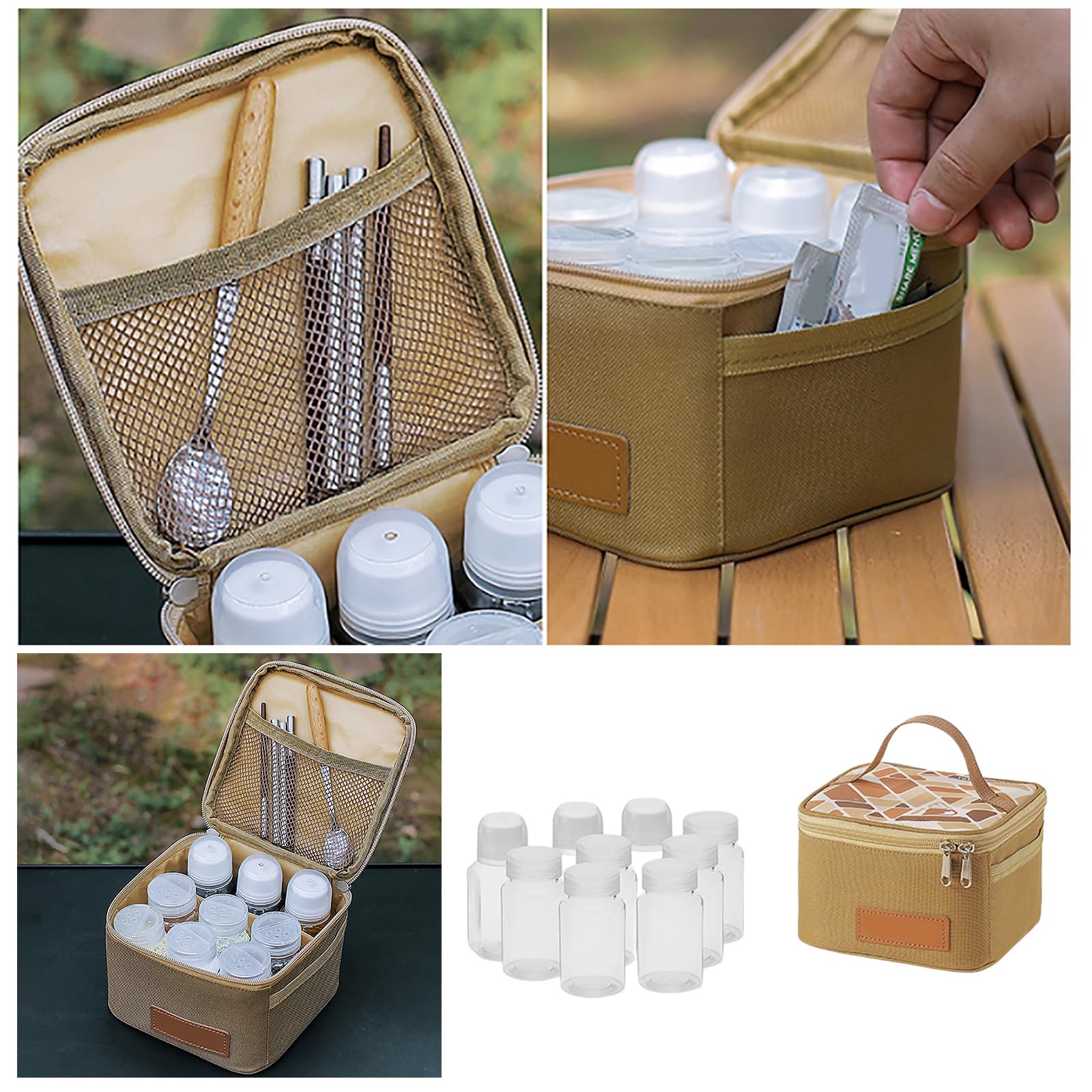 Kit di spezie da campeggio: scatola portatile di condimenti e