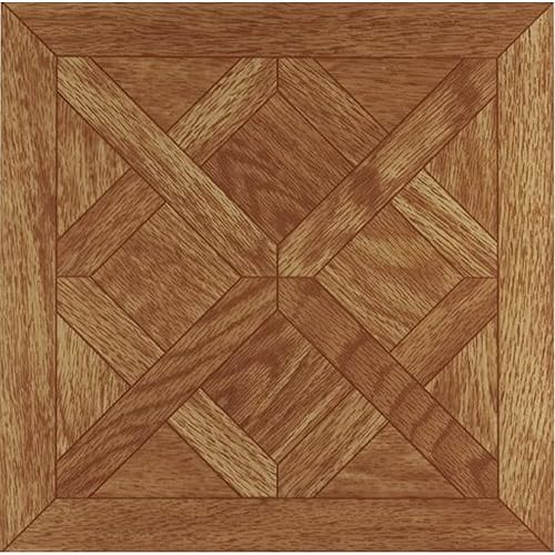Ergode Tivoli Classic Parquet Oak - Azulejo de vinilo autoadhesivo de 12 x 12 pulgadas, 45 azulejos45 pies cuadrados