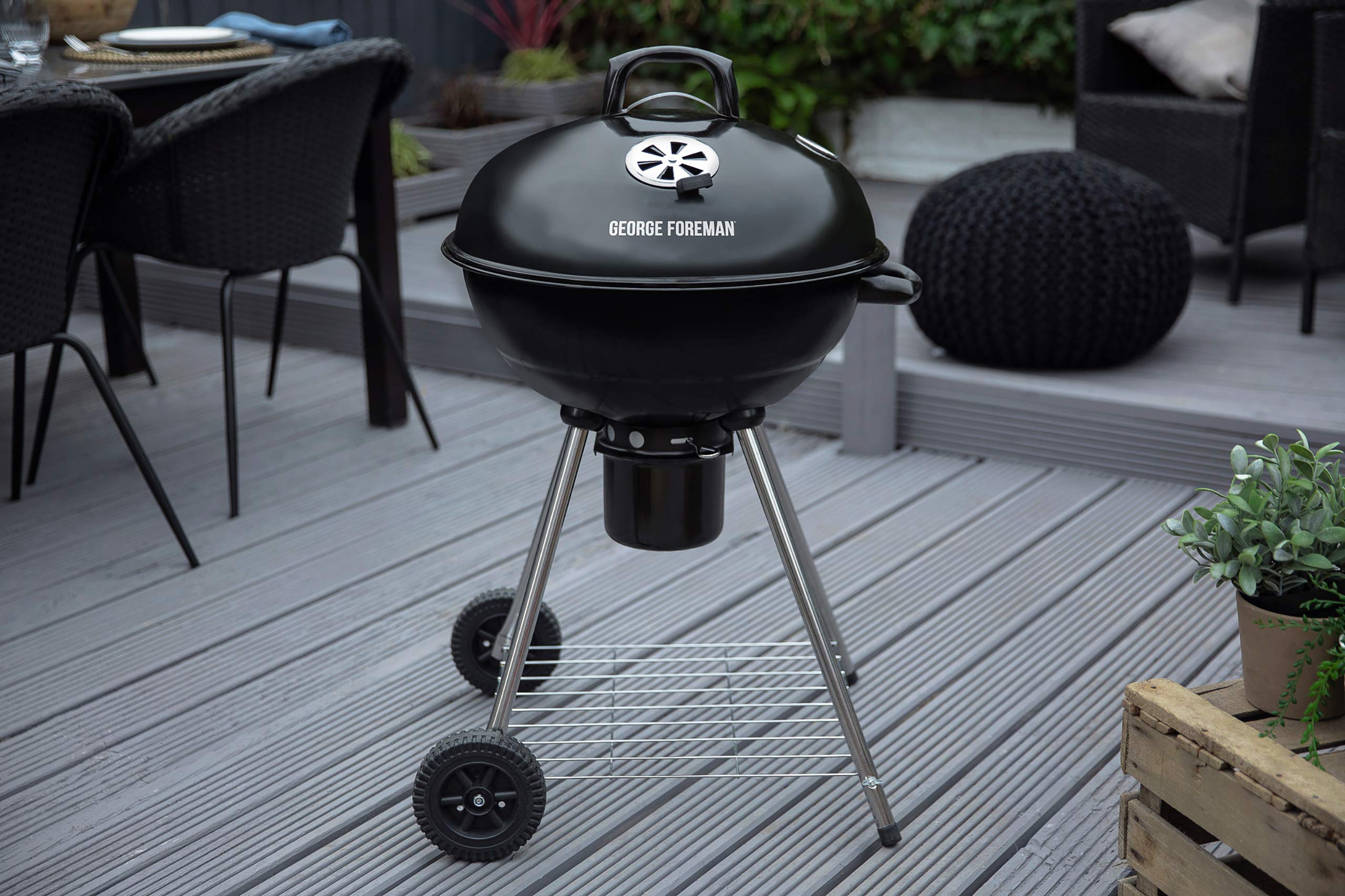 Buy Foreman GFKTBBQ 47 cm Portable Round Kettle Charcoal BBQ