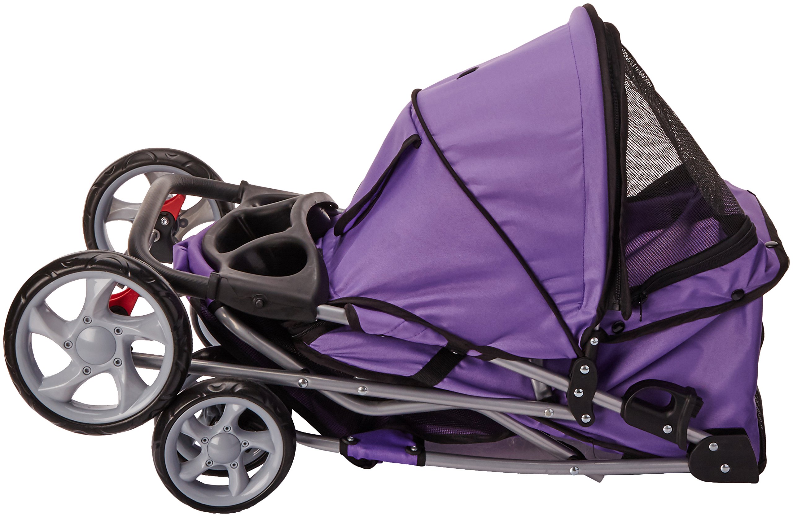 paws & pals city walk n stride 4 wheeler pet stroller for dogs and cats