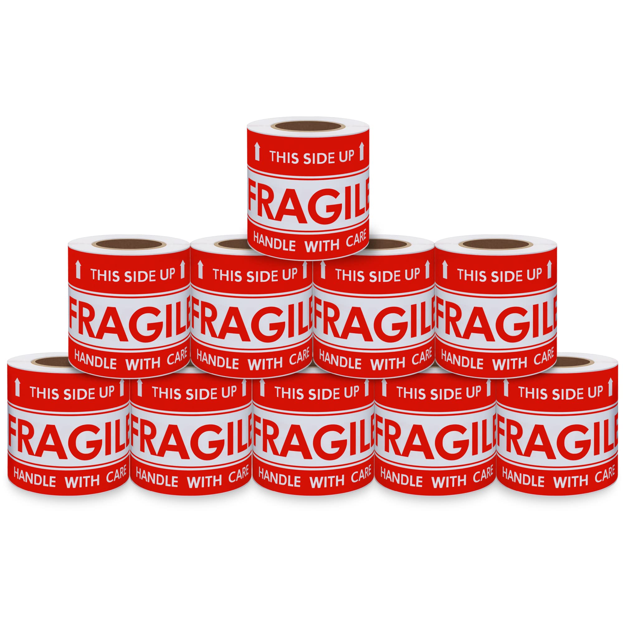 Hylabelest This Side Up 76x127mm Handle with Care Fragile Label Total 100 Stickers Per Roll (3 * 5 inch,10 Rolls)