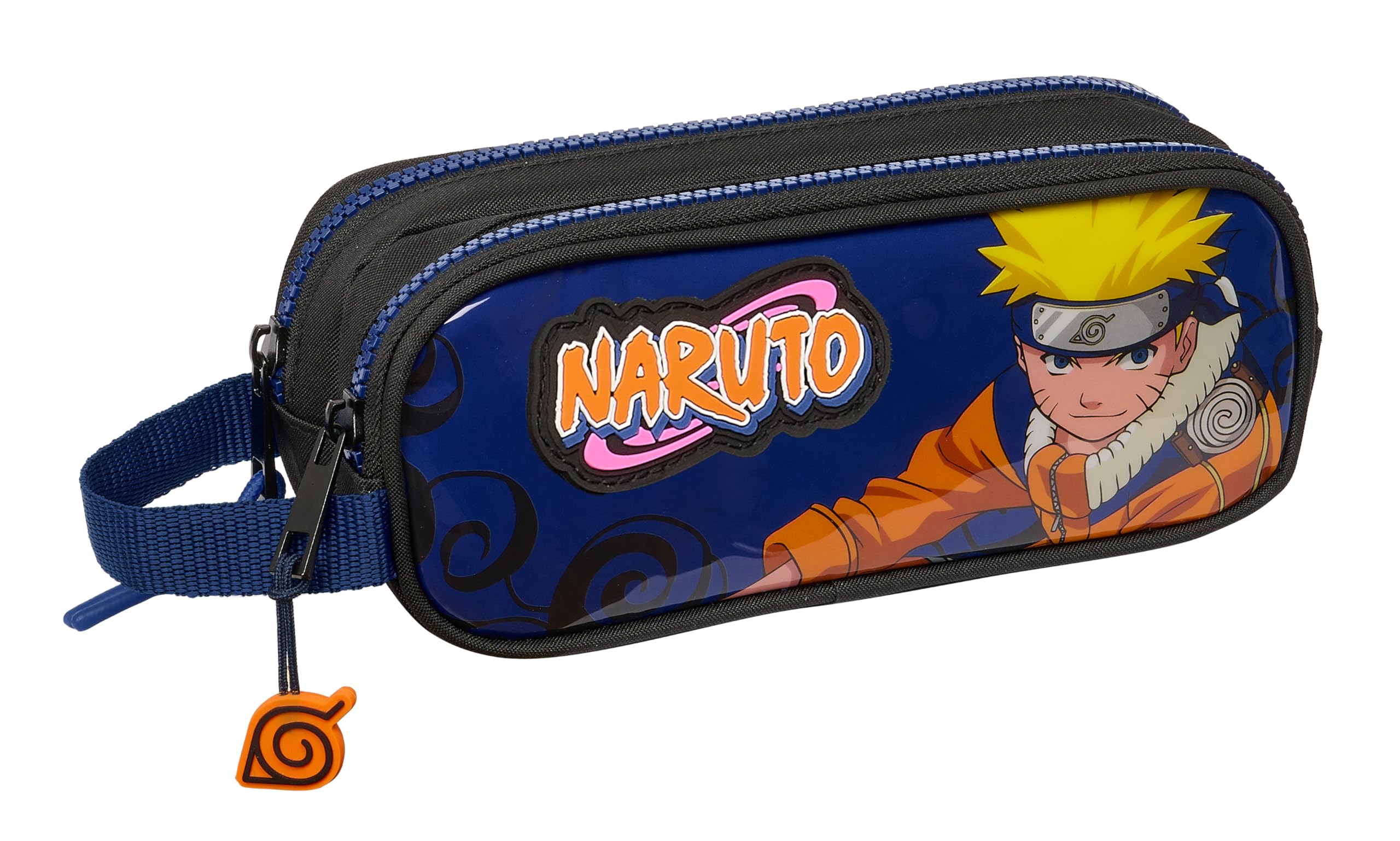 Safta Naruto Ninja, Double Child's Pencil Case, Children's Pencil Case, Ideal for School-Aged Children