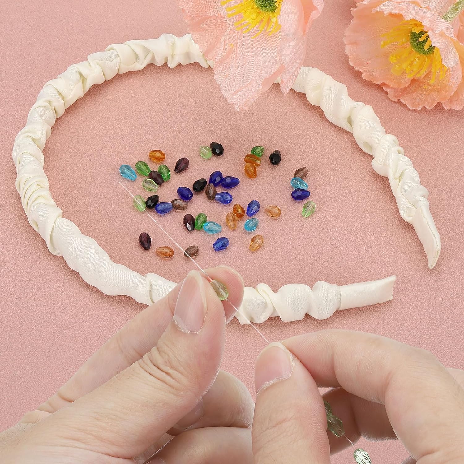 PATIKIL 10mm Faceted Glass Beads, 50 Pcs Brown Bicone Birthstone Bead Vertical Hole for DIY Crafting Bracelet Necklace Jewelry Making - Image 4