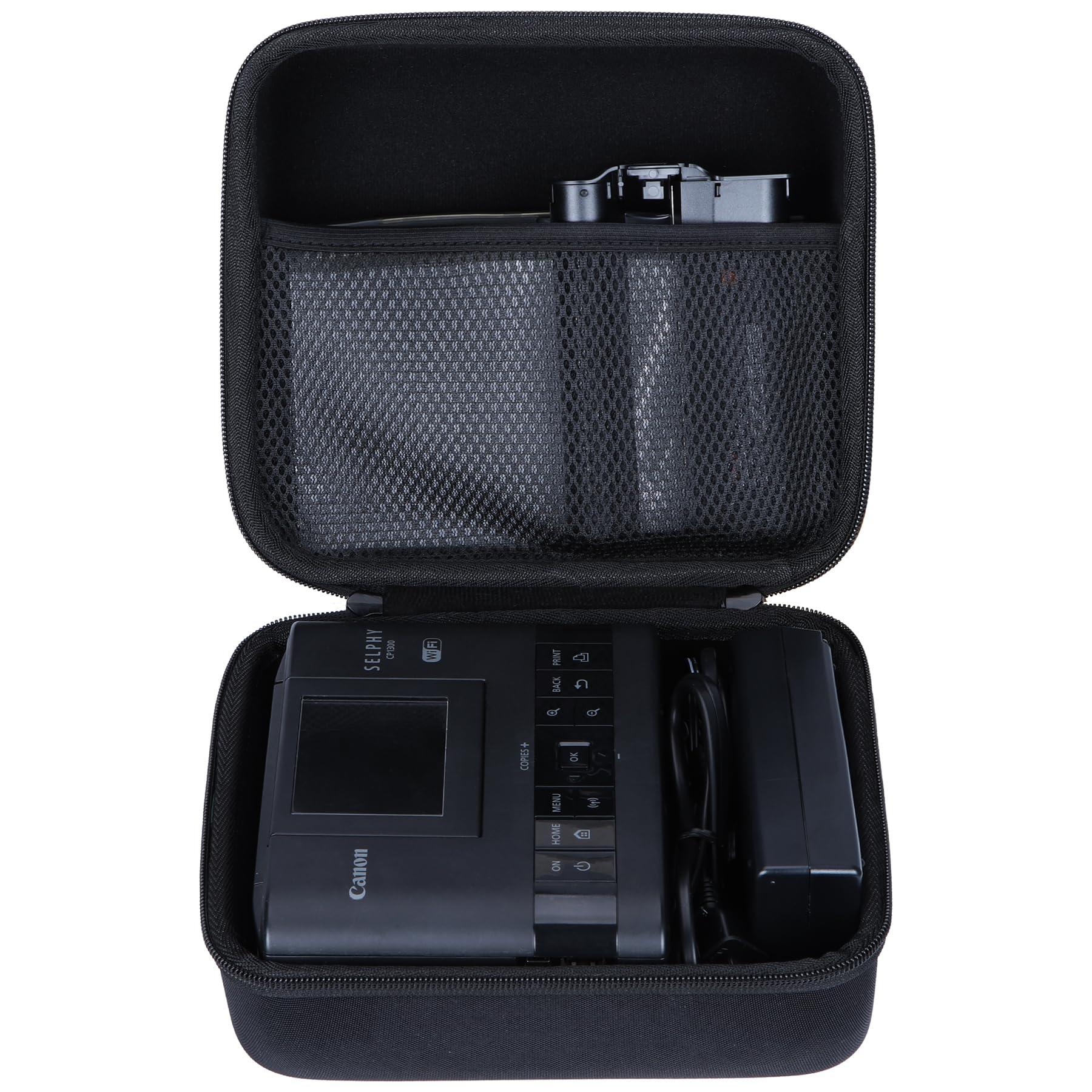Lebakort Hard Case Compatible with Canon SELPHY CP1500 CP1300 CP1200 Compact Photo Printer (Black Case)