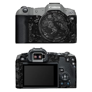 Capes India Camera Skin Cover Compatible with Canon EOS R8 | Anti Scratch | Protective Film (Design - Retro Forged Carbon)
