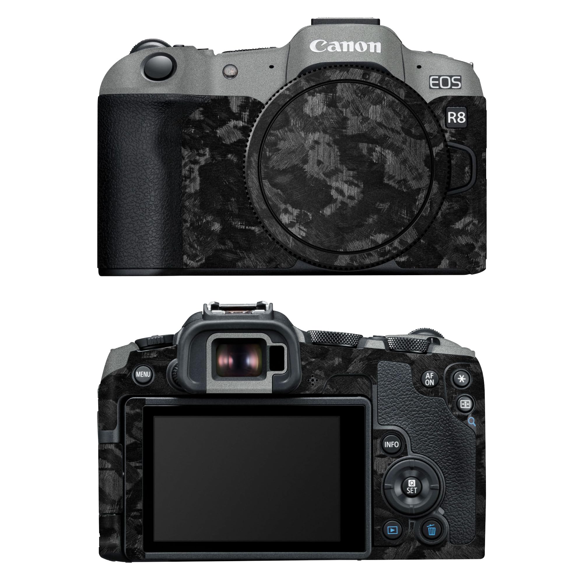Capes India Camera Skin Cover Compatible with Canon EOS R8 | Anti Scratch | Protective Film (Design - Retro Forged Carbon)-picture-12