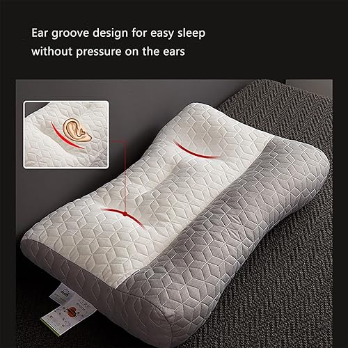 Miniatura 7 de Proease - Almohada ortopédica para dormir profunda, almohada cervical para el cuello Proease, almohada de tracción Proease, almohada de cama para