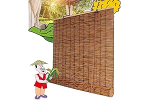 Bamboo Roller Shades for Outdoor Patio 25" x 59"