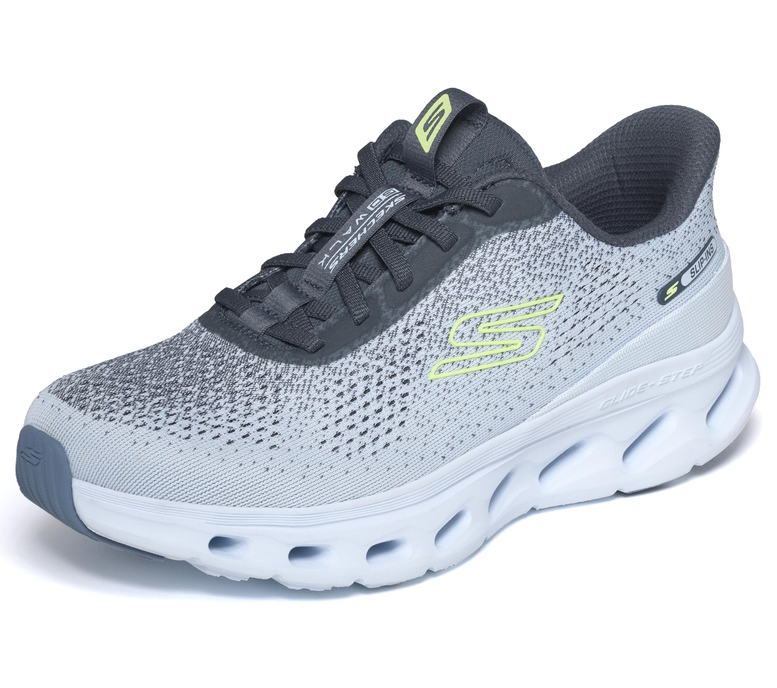 Skechers Women's Go Walk Glide-Step 2.0 Nessa Slip-in Trainers, Lt.Blue Textile/Charcoal Trim, 5.5 UK
