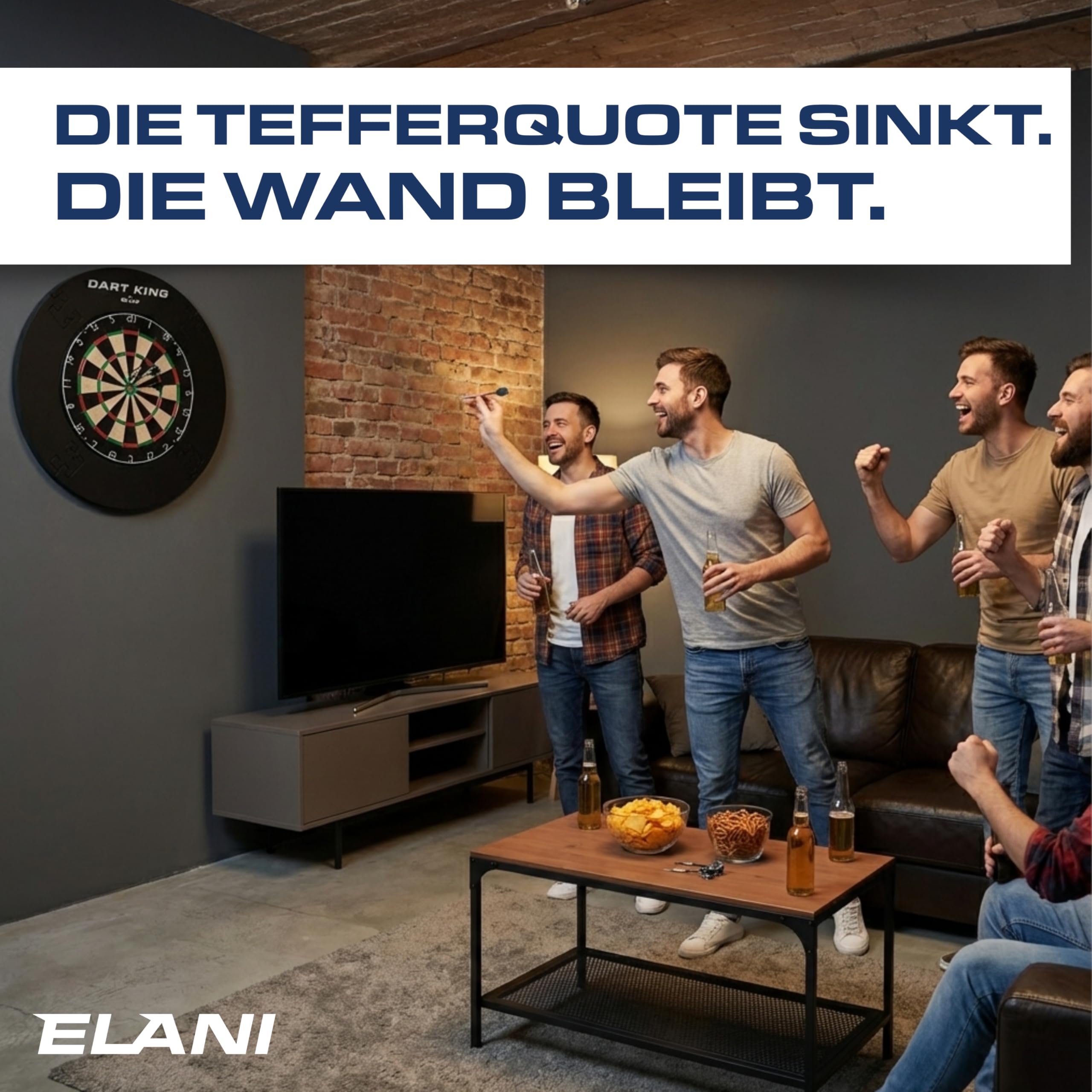 ELANI – Schutzring Dart Surround inkl. Abwurflinie für alle Scheiben- optimaler Schutz von Wand, Dartpfeil und Flight – Dartboard surround Dartscheibe Schutzring–Wandschutz Dartscheibe, Dart catchring