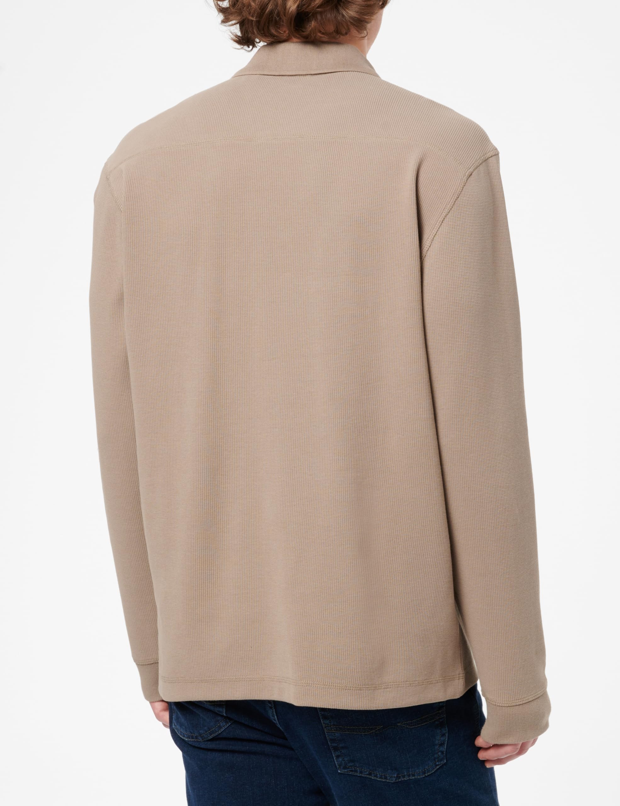 BOSS Herren Petempestolong Poloshirt aus Baumwoll-Mix mit Waffelstruktur
