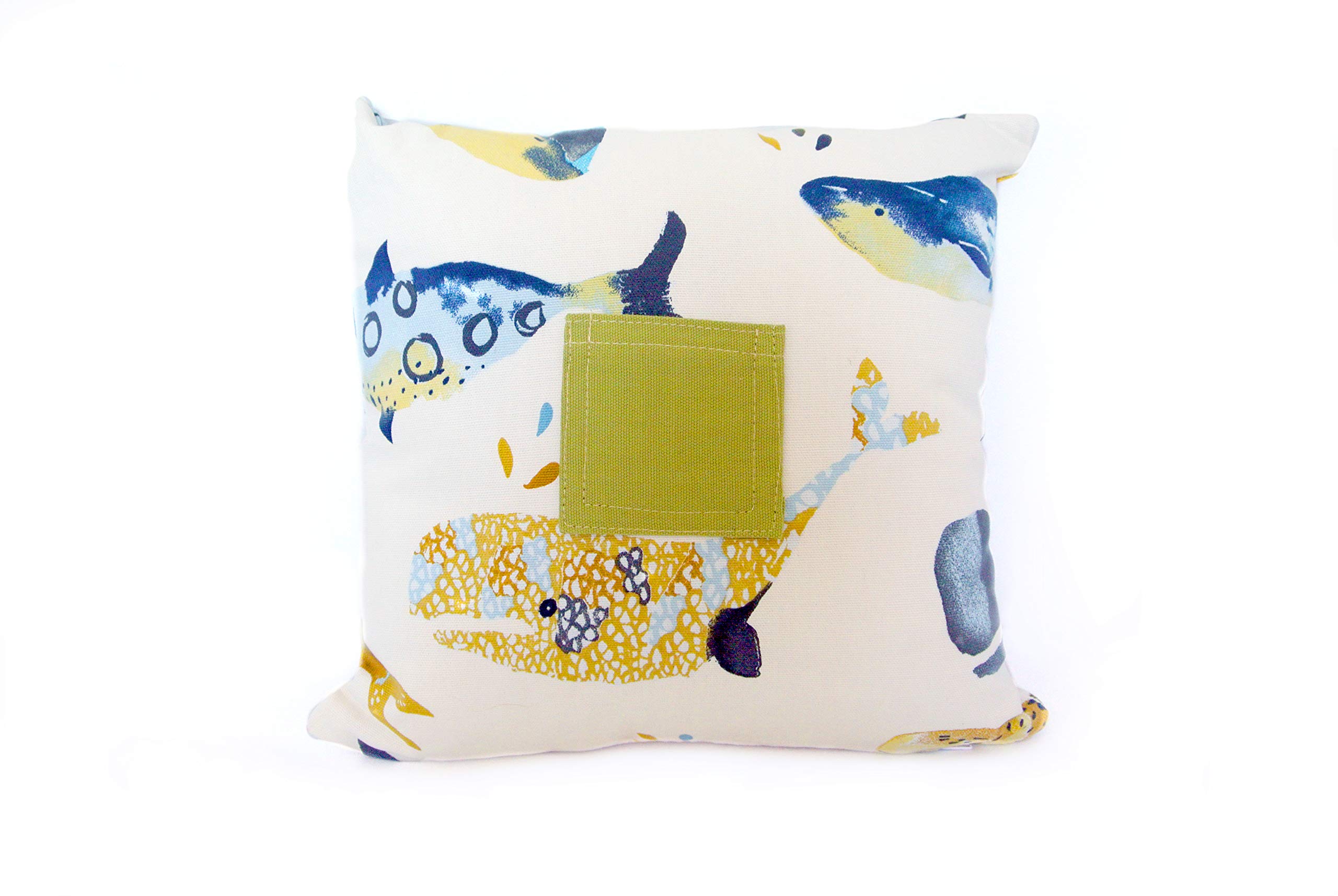 Snugglemore Tooth Fairy Cushion With Pocket Cute Animal Designs Tropical or Whales (Whales)