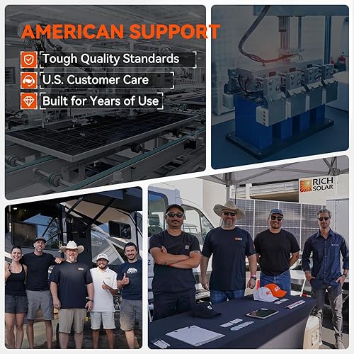 Miniatura 7 de RICH SOLAR MEGA 100 Slim - Panel solar monocristalino de 100 vatios y 12 voltios para RV, remolque, autocaravana
