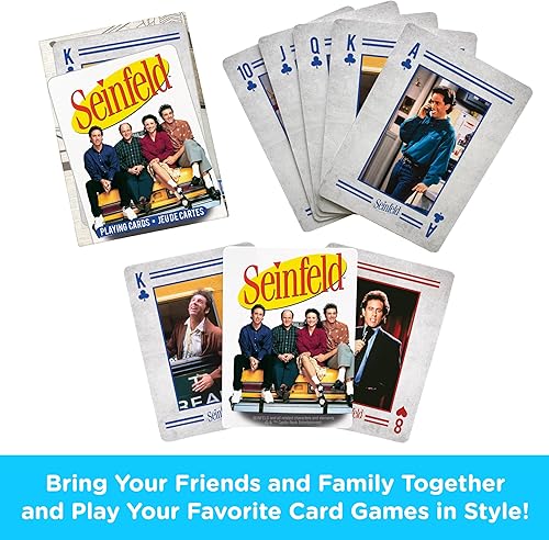Miniatura 2 de Aquarius Seinfeld - Baraja de cartas con temática de fotos de Seinfeld para tus juegos de cartas favoritos, mercancía y coleccionables con licencia