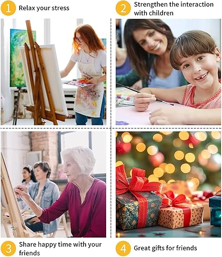 Miniatura 7 de koemhxb Kit de pintura por números de bandera estadounidense para adultos, pintura patriótica por números, kits de pintura cruzada para adultos por