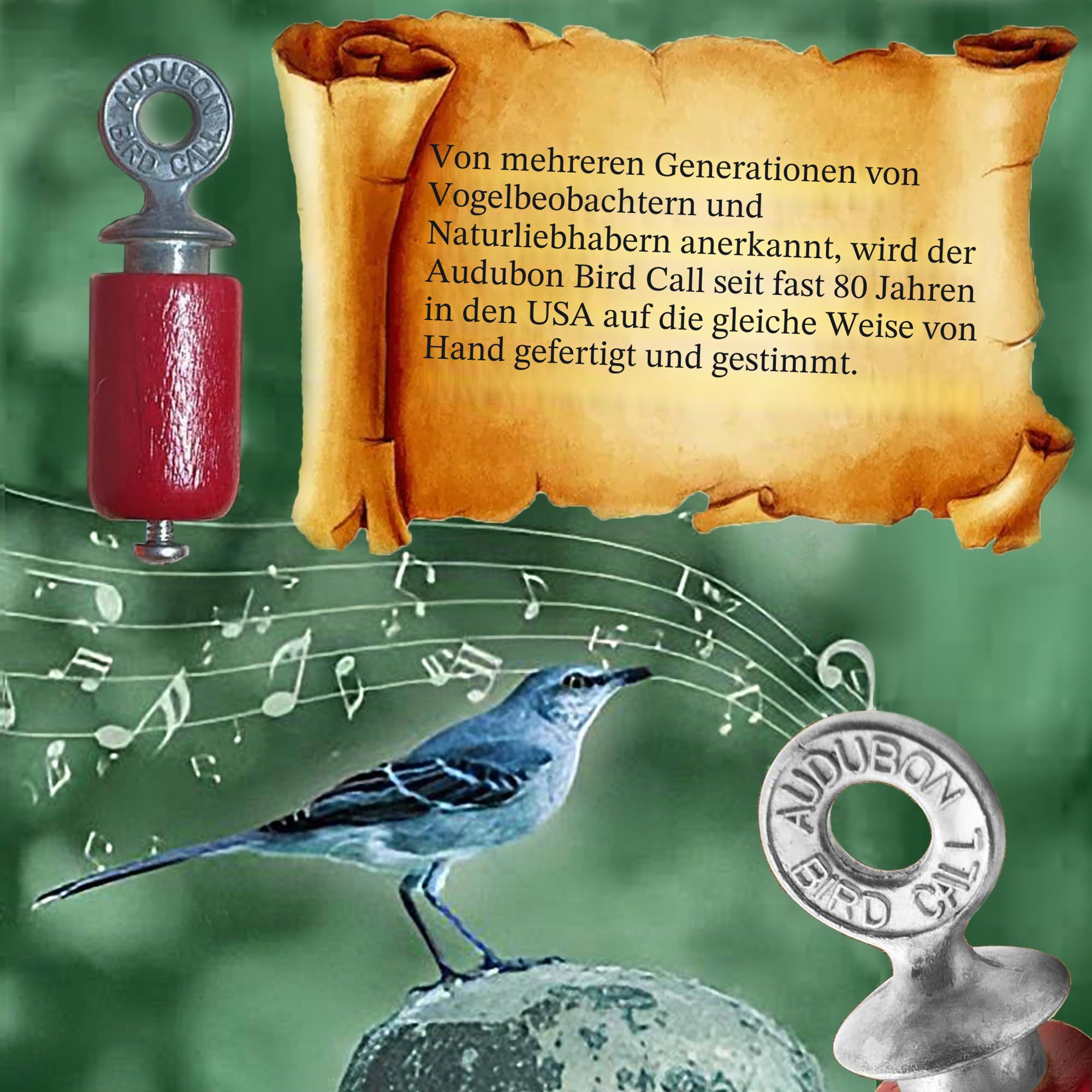 Audubon Vogelruf, rot, Geschenkbox, Modell: Haus/Garten & Outdoor Store