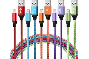 5-Pack 10FT Lightning Cable Fast Charging Phone Charger for iPhone