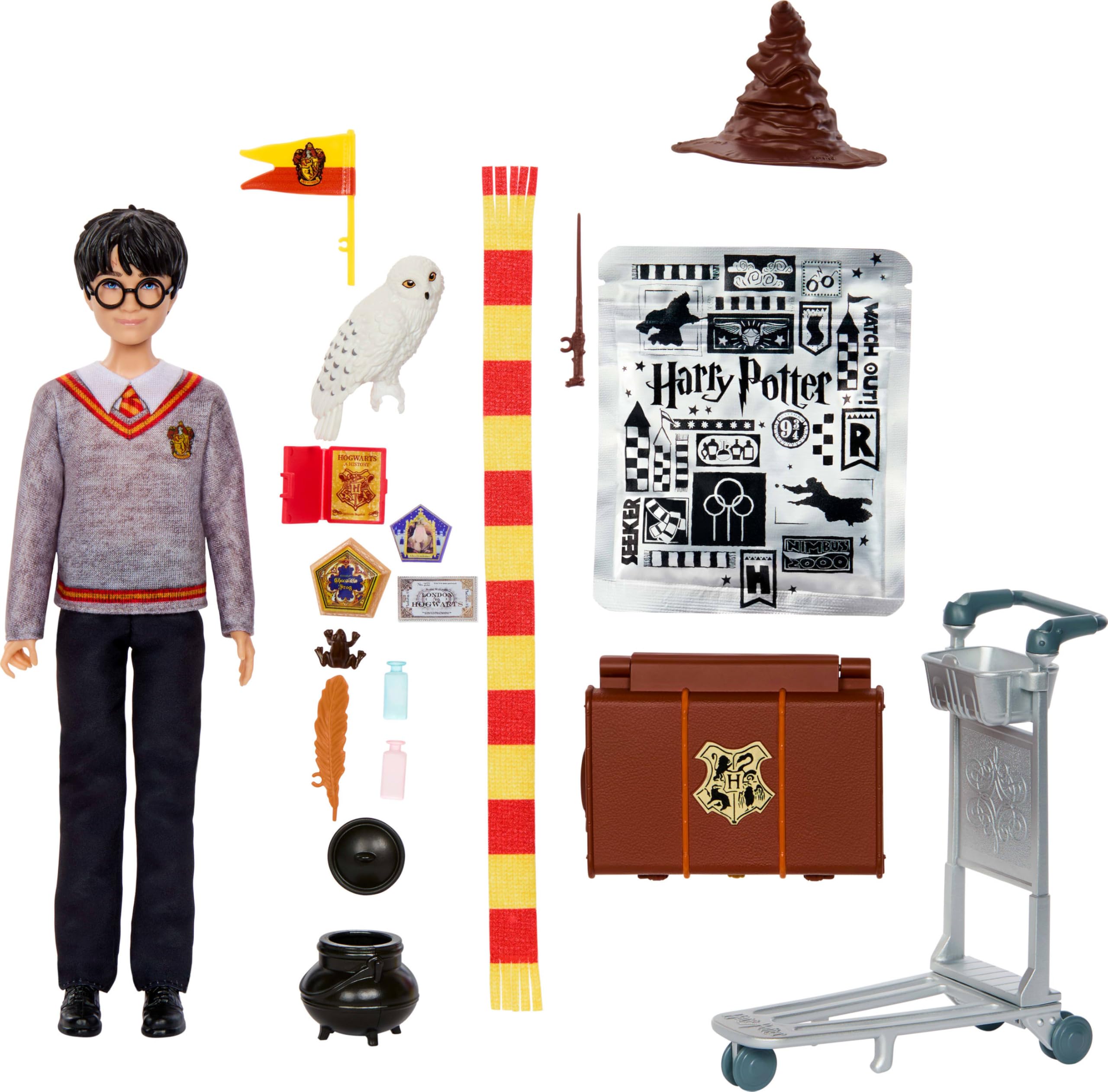 Mattel Harry Potter Toys, Platform 9 3/4 Journey to Hogwarts Doll Set