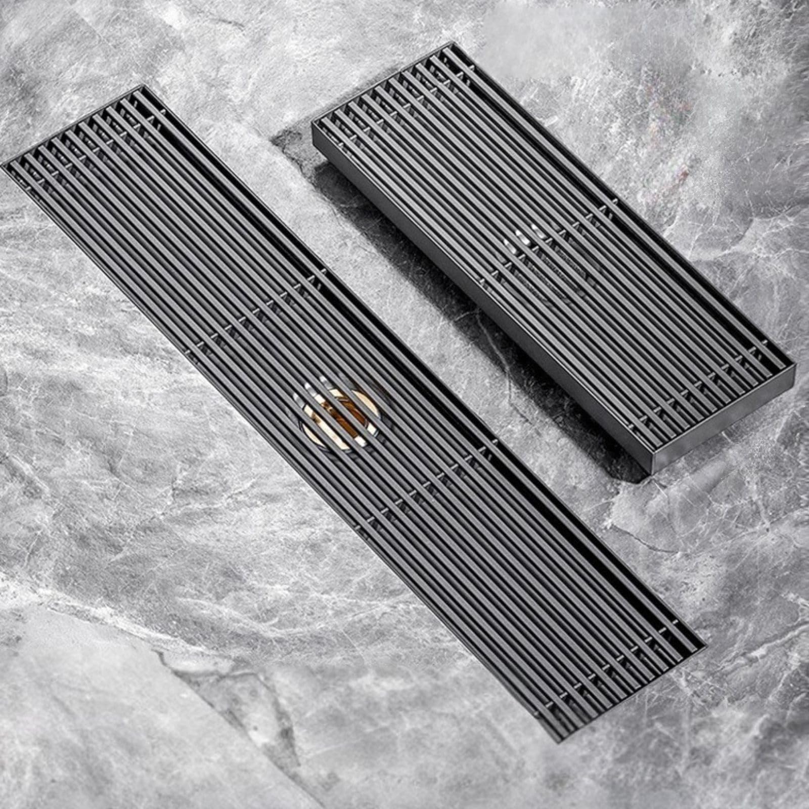 8cm de Ancho Desagüe de Suelo Extraíble de Acero Inoxidable 304 Anti-Obstrucción Color Gris Pistola for Baño Balcón Terraza Fácil Instalación Filtro Desague Ducha(8 * 120cm)