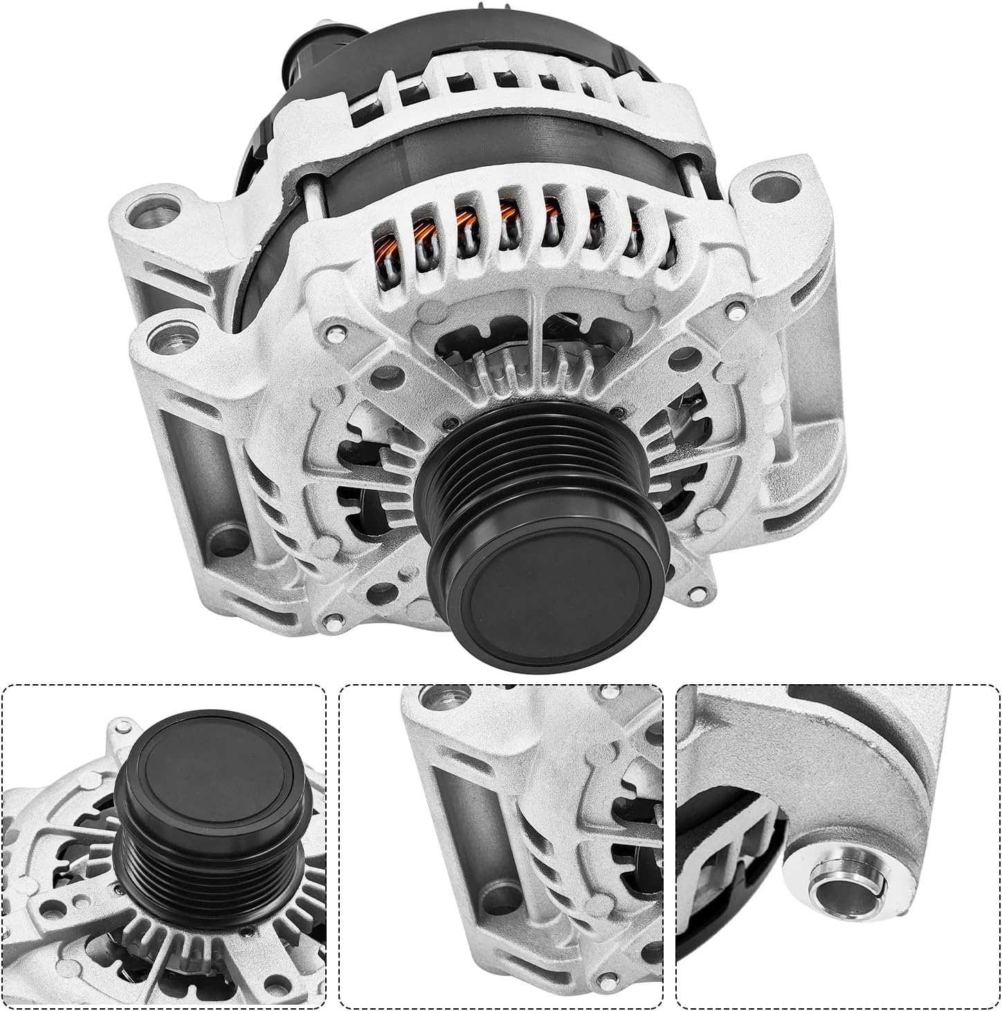 12V 220AMP Alternator Fit for Chrysler 300 2012-2014 Fit for Dodge Challenger Charger Durango 2011-2023 Fit for Jeep Grand Cherokee 2011-2021 V8 5.7L 6.2L 6.4L Replacement# 421000-7030