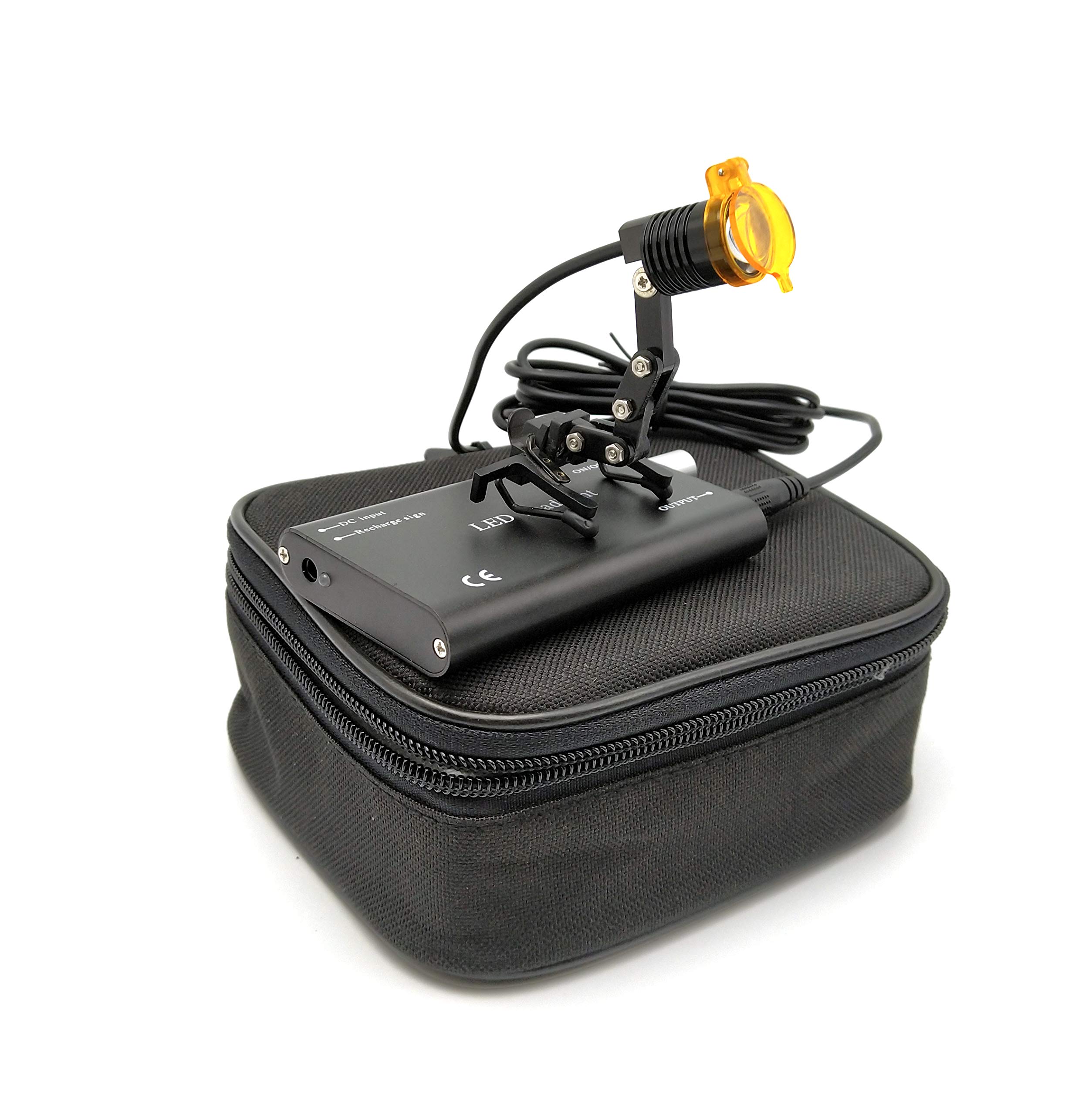 BONEW 3 W LED Dental Chirurgische Kopflampe mit Filter, Clip-on Scheinwerfer, Schwarz