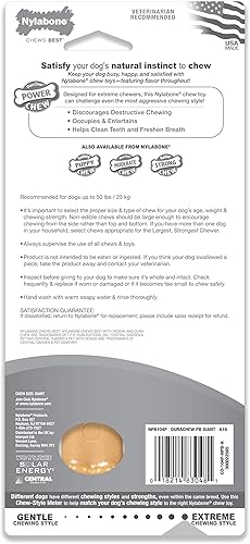 Vista 67 de Nylabone Power Chew Juguete masticable duradero con sabor a pollo, para perros medianos, para masticadores agresivos, huesos indestructibles, M/lobo