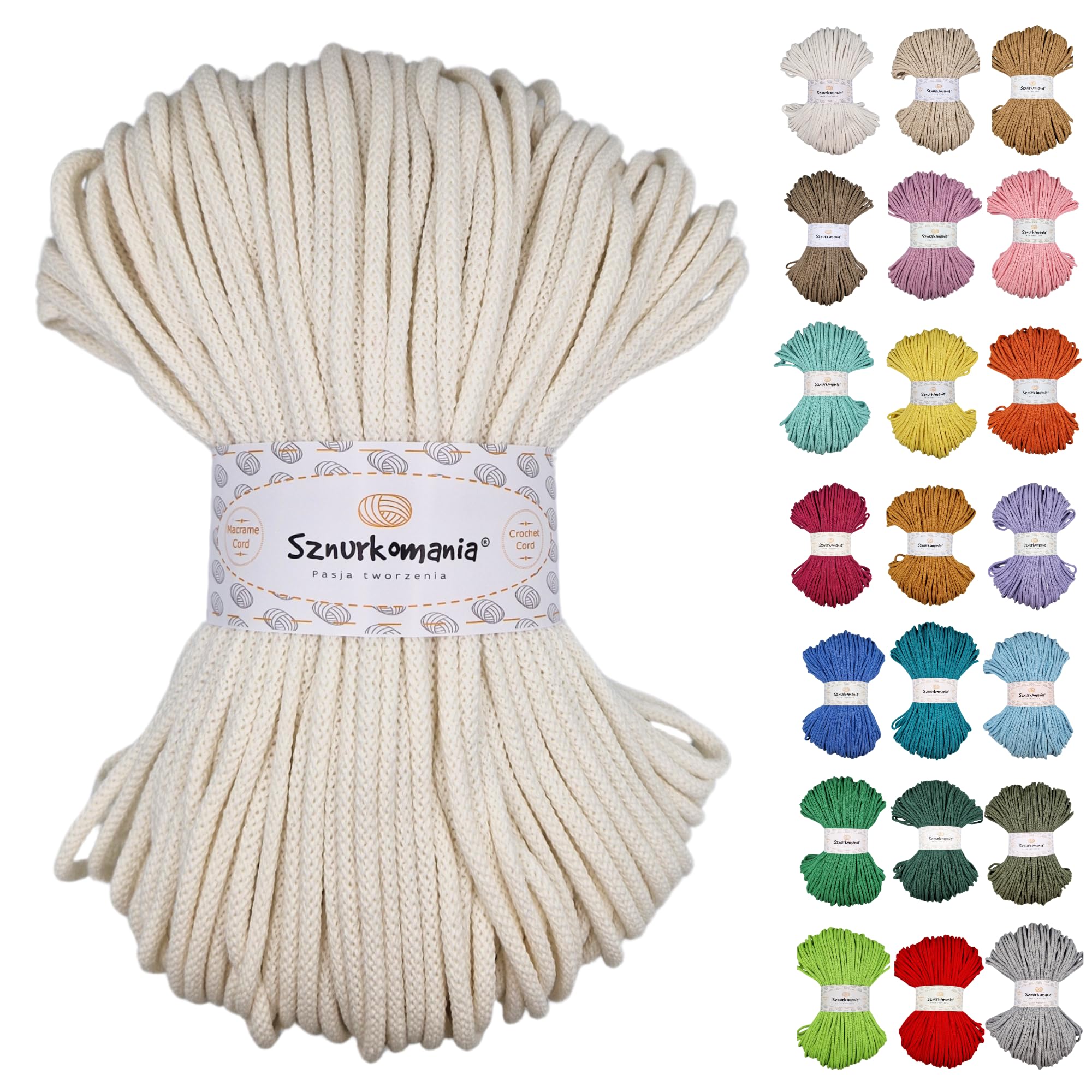 Natuurlijke Macrame Katoenen Koord 3Mm Touw String Cord Gekleurde Katoen Touw Craft Cord Voor DIY Ambachten Breien Plant Hangers