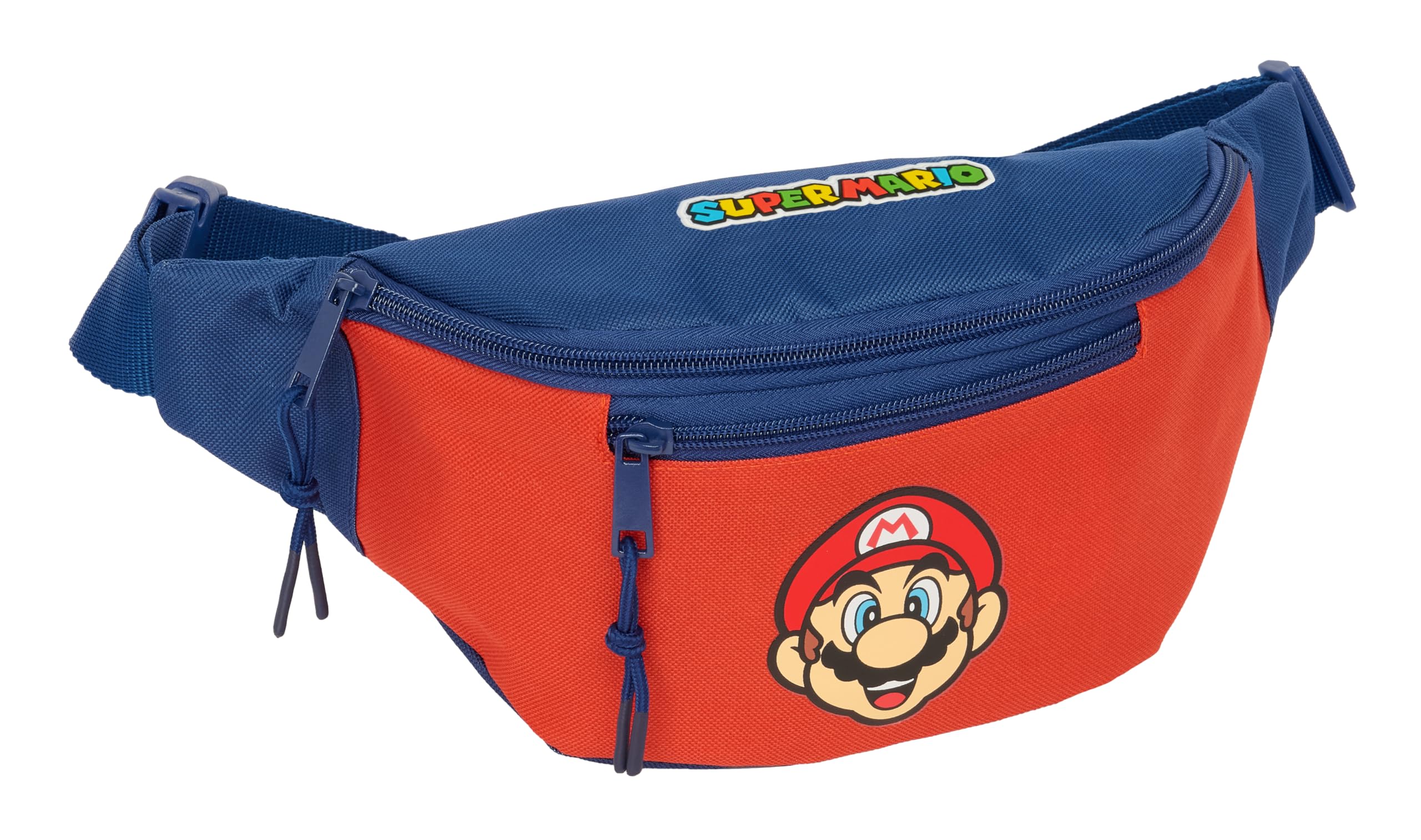 Super Mario Mamma MIA – Waist Bag with External Pocket, Ideal for Young People and Children of Different Ages, Comfortable and Versatile, Quality and Resistance, 23 x 9 x 12 cm
