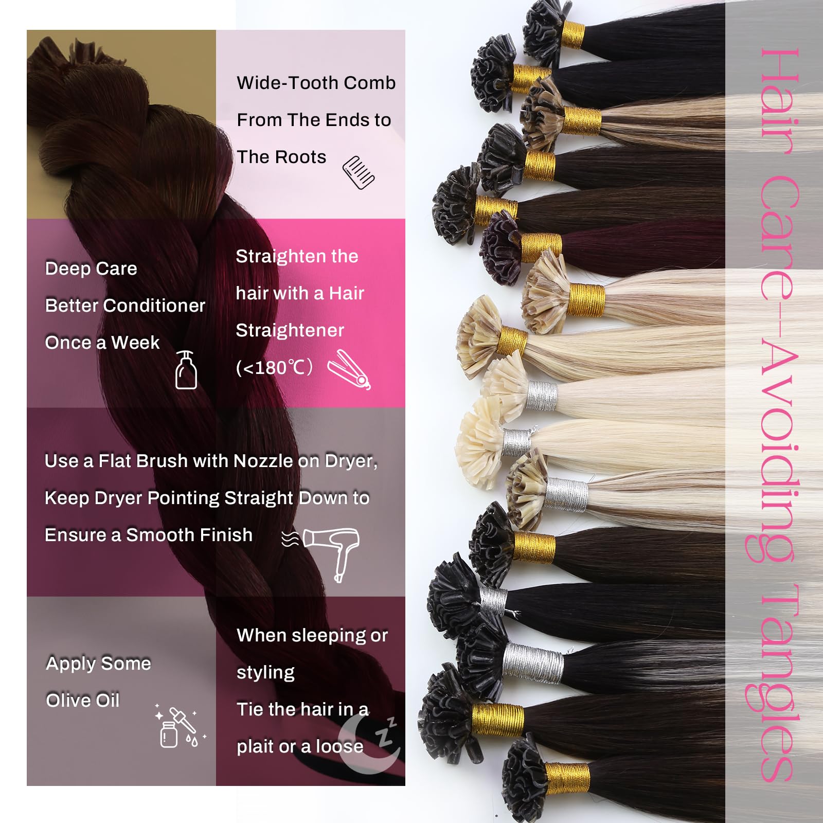 Moresoo Extension Capelli Veri Cheratina Vino Rosso Extension con Cheratina Invisibili Extension Cheratina Capelli Veri Vino Rosso Intenso Cheratina per Extension 50 Ciocche #99J 45 cm 50g