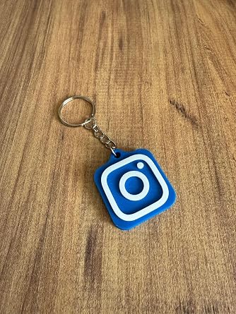NFC Anahtarlık - İnstagram Anahtarlık Mavi (Küçük Boy 3 cm)